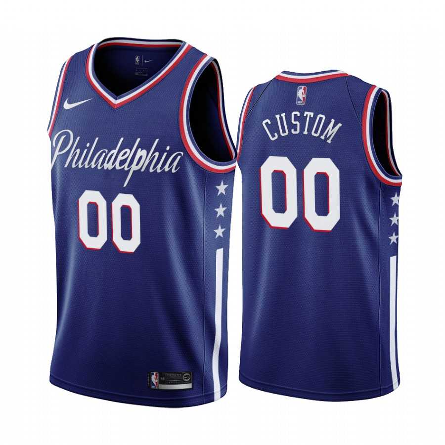 Men & Youth Customized Philadelphia 76ers Navy 2019-20 City Edition Swingman Nike Jersey